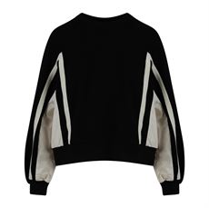 COSTER COPENHAGEN SWEAT, SPORTY SWEAT, CREME/BLACK